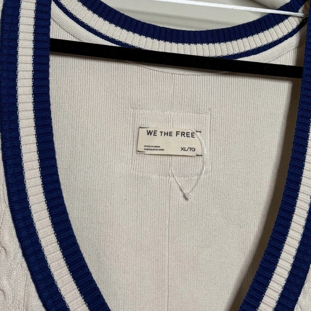 Free People We The Free Varsity Cardi in Ecru